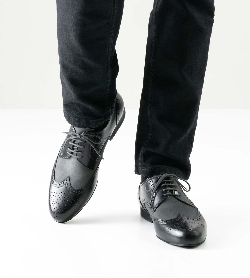 Werner Kern Udine Velourleder / Nappaleder – grau / schwarz