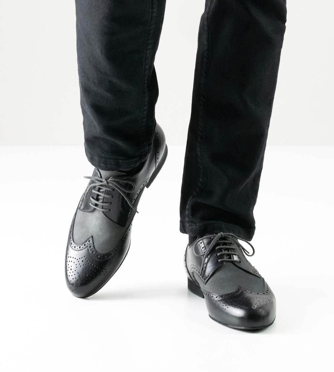 Werner Kern Udine Velourleder / Nappaleder – grau / schwarz