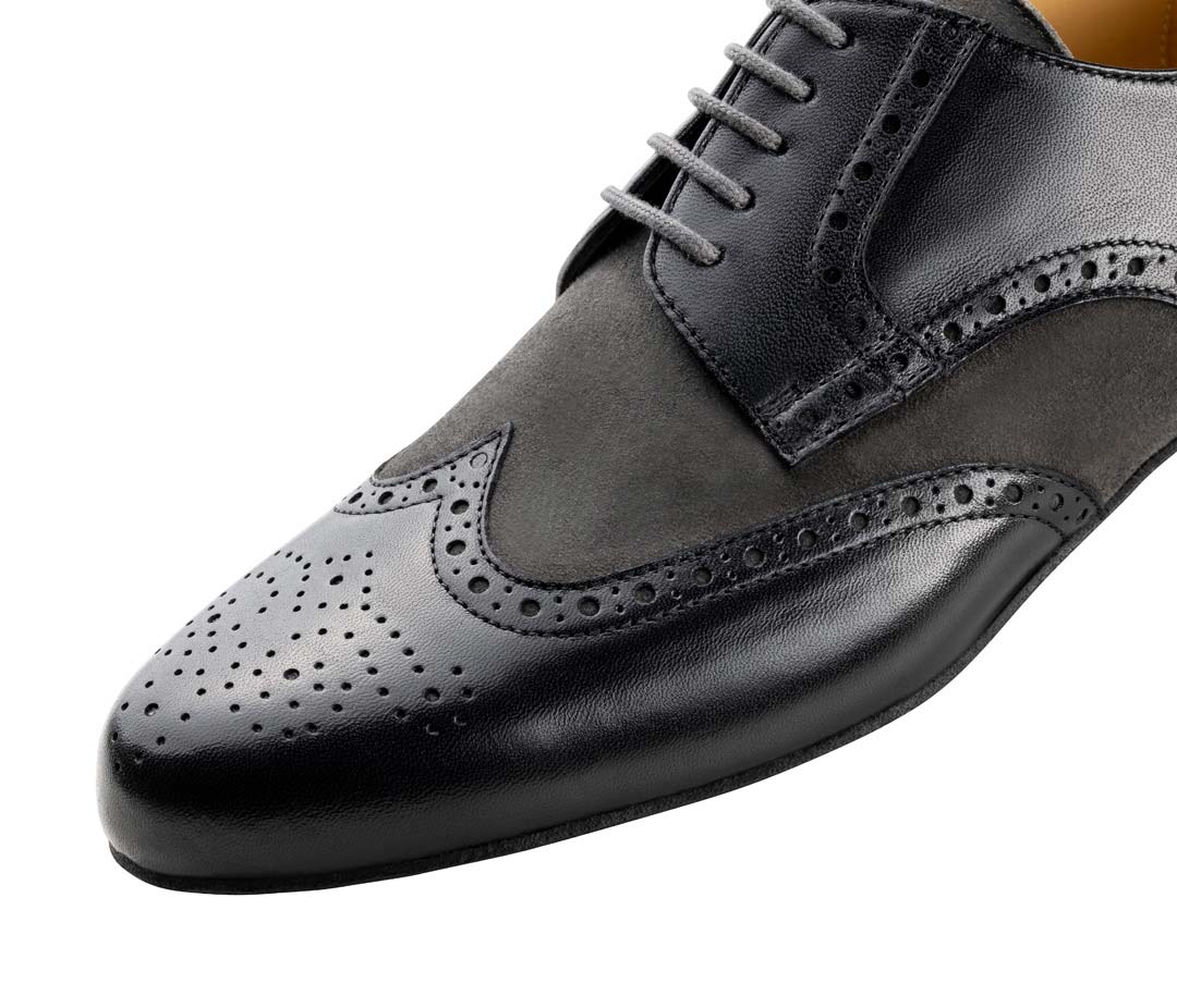 Werner Kern Udine Velourleder / Nappaleder – grau / schwarz