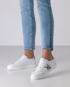 Werner Kern Heaven Nappaleder / Brokat – silber / weiß