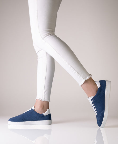Suny by Anna Kern Sneaker 7005 Velourleder – blau