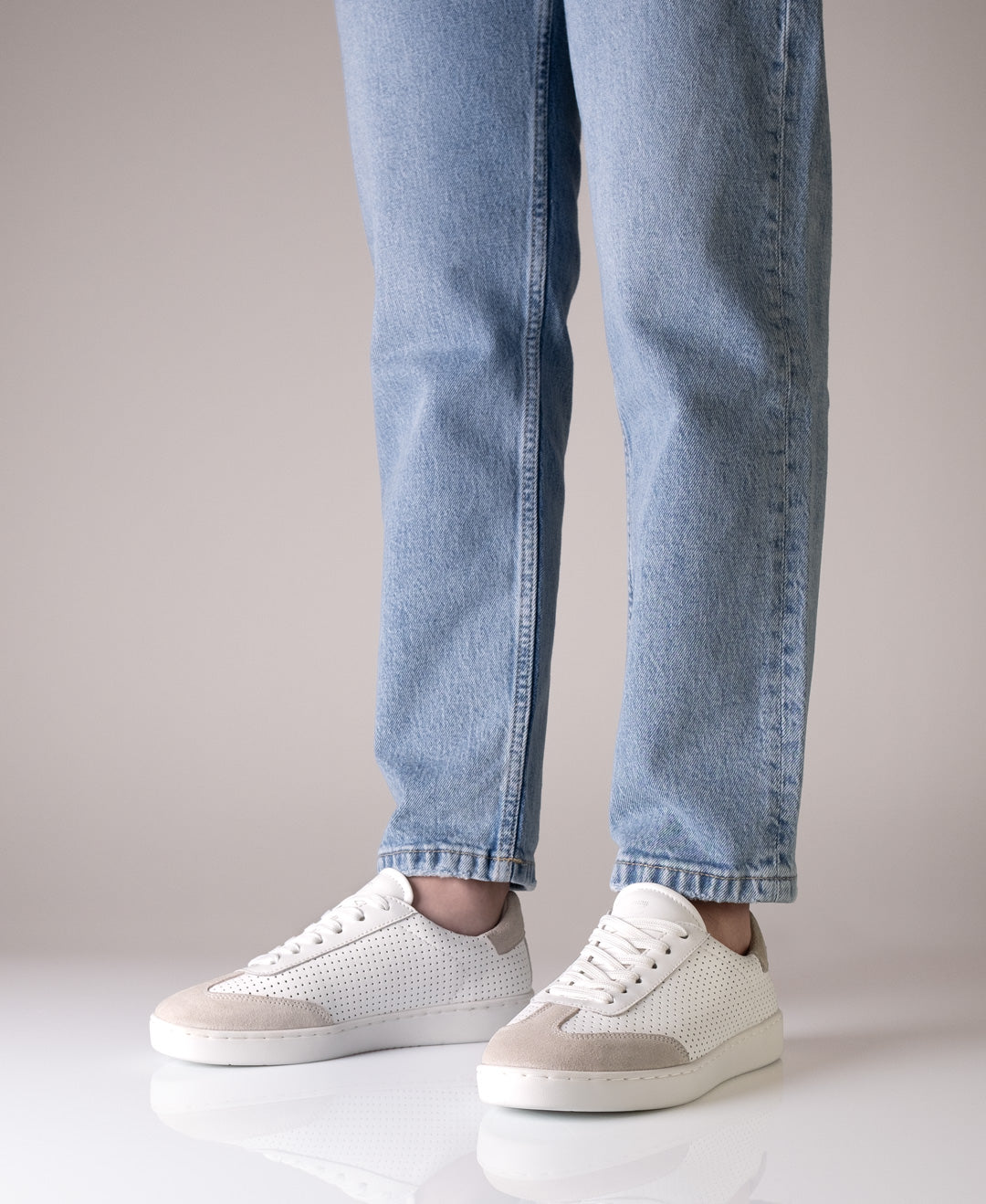 Suny by Anna Kern Sneaker 7020 Velourleder – beige / weiß