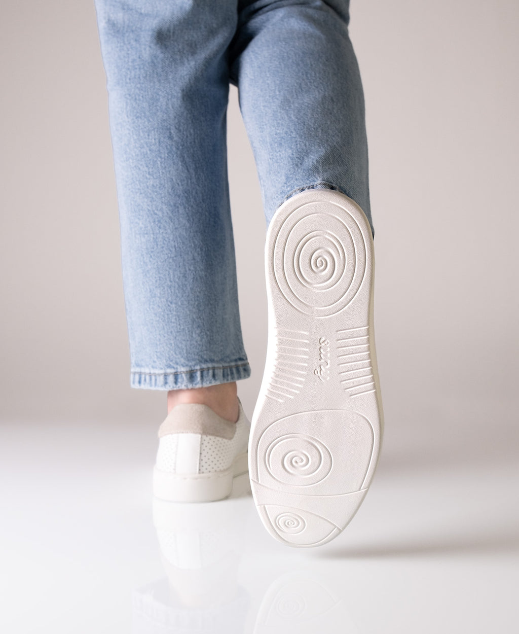 Suny by Anna Kern Sneaker 7020 Velourleder – beige / weiß