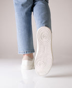 Suny by Anna Kern Sneaker 7020 Velourleder – beige / weiß