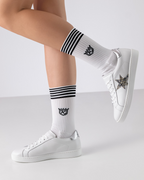 Werner Kern Heaven Nappaleder / Brokat – silber / weiß