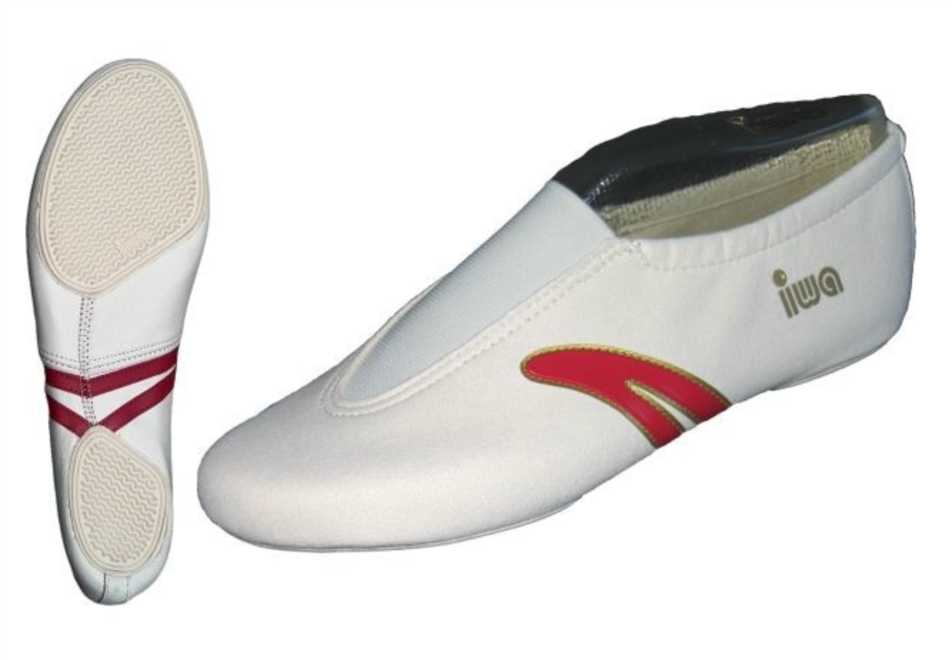 IWA 502 Kunstturnschuh – Das Profi-Modell der Nationalmannschaften (Creme/Rot)