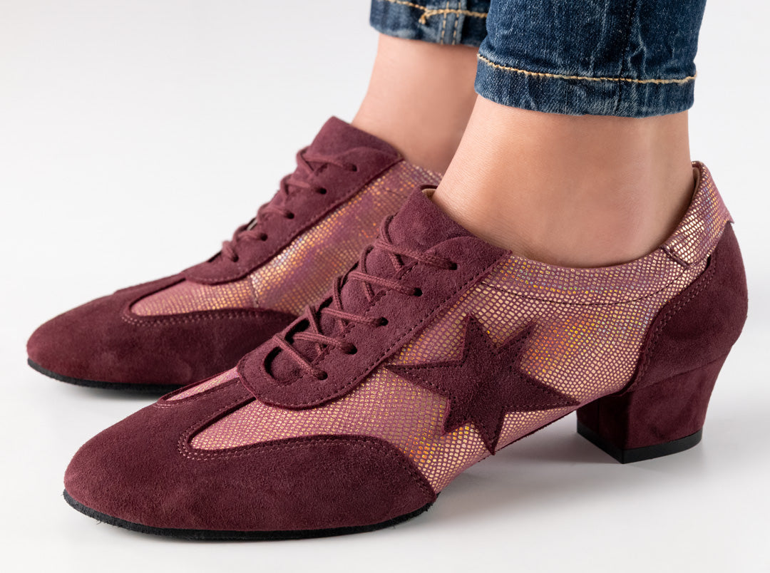 Werner Kern Ariana bedrucktes Leder / Velourleder – bordo 3,5 cm