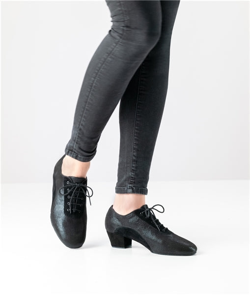 Anna Kern Brienne bedrucktes Leder / Velourleder