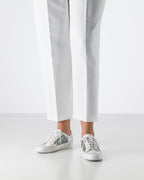 Werner Kern Carol Nappa leather / Brocade – silver / white