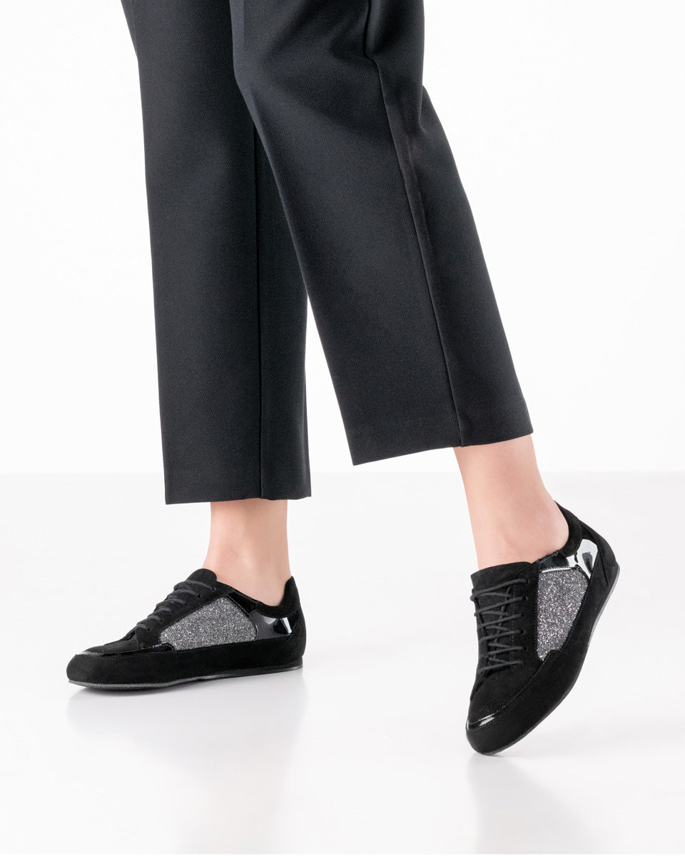 Werner Kern Carol Samtziege  / Lackleder / Brokat – schwarz