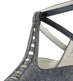 Werner Kern Holly Lackleder / Brokat – schwarz / silber