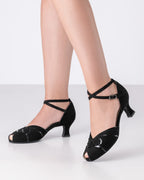 Werner Kern Nellie Velourleder / Lackleder – schwarz