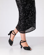 Werner Kern Nellie Velourleder / Lackleder – schwarz