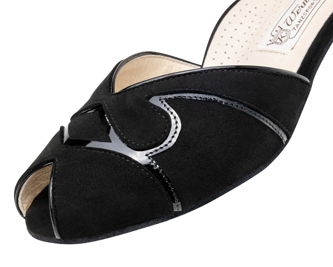 Werner Kern Nellie Velourleder / Lackleder – schwarz