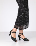 Werner Kern Nellie Velourleder / Lackleder – schwarz