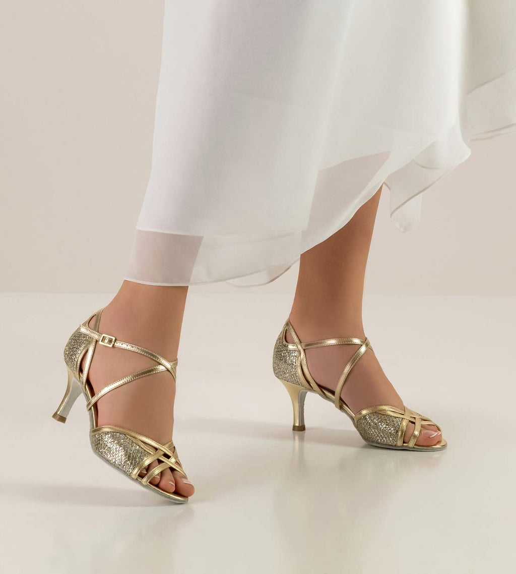 Nueva Epoca Rose Nappaleder / Brokat – platin