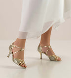 Nueva Epoca Rose Nappaleder / Brokat – platin