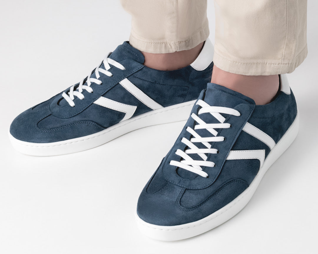 Werner Kern Salerno Velourleder / Nappaleder – blau / weiß