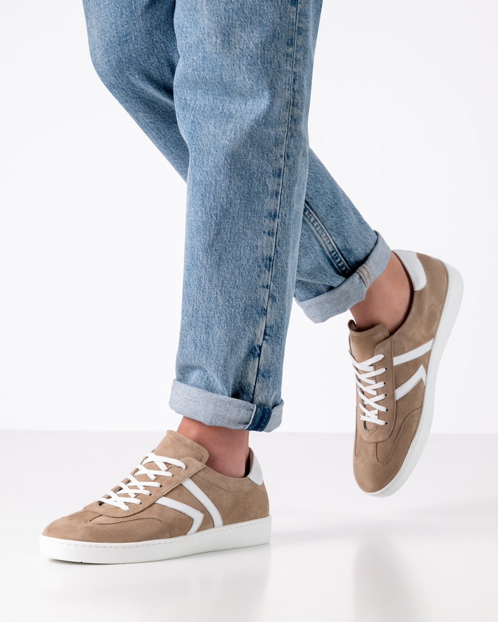 Werner Kern Salerno Velourleder / Nappaleder – braun / weiß