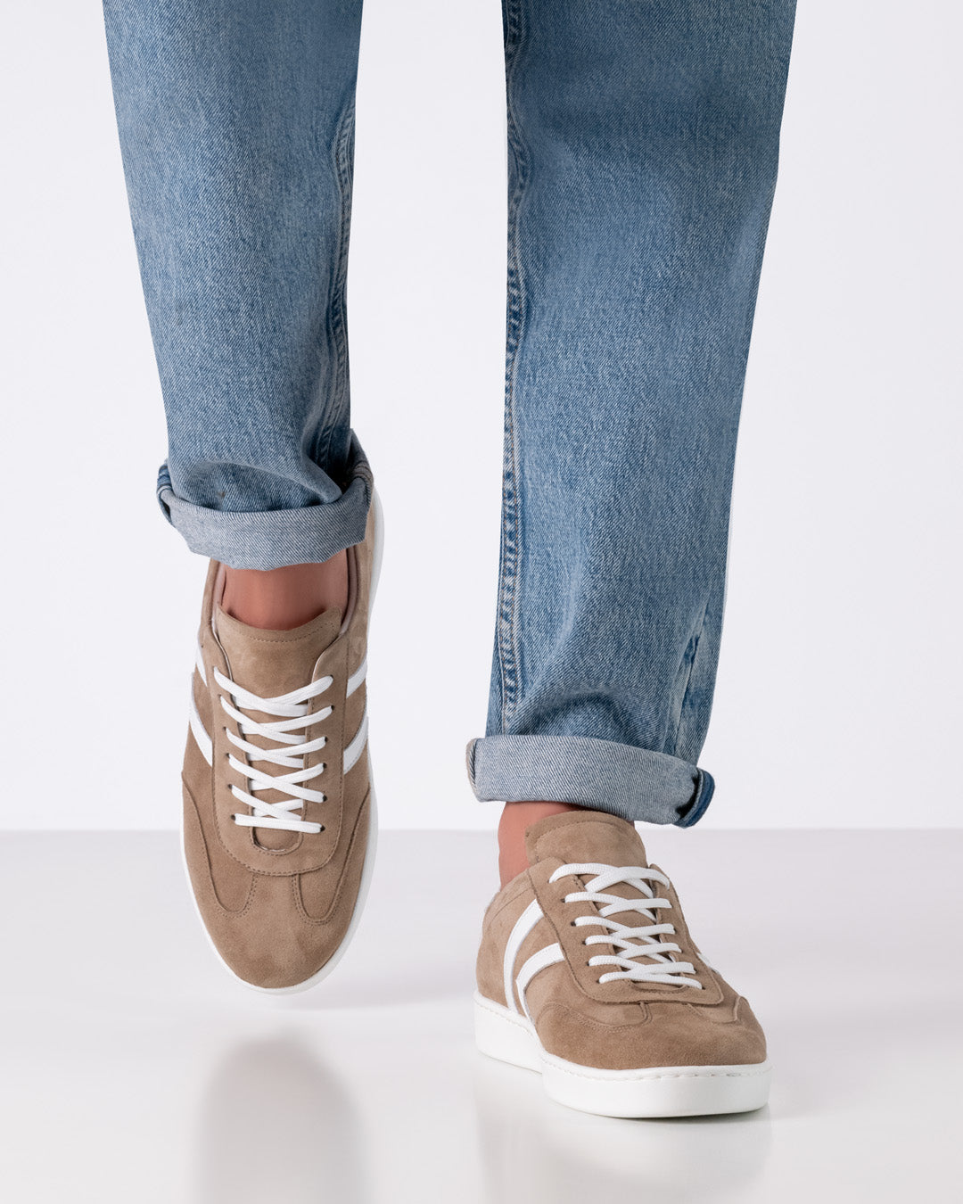 Werner Kern Salerno Velourleder / Nappaleder – braun / weiß