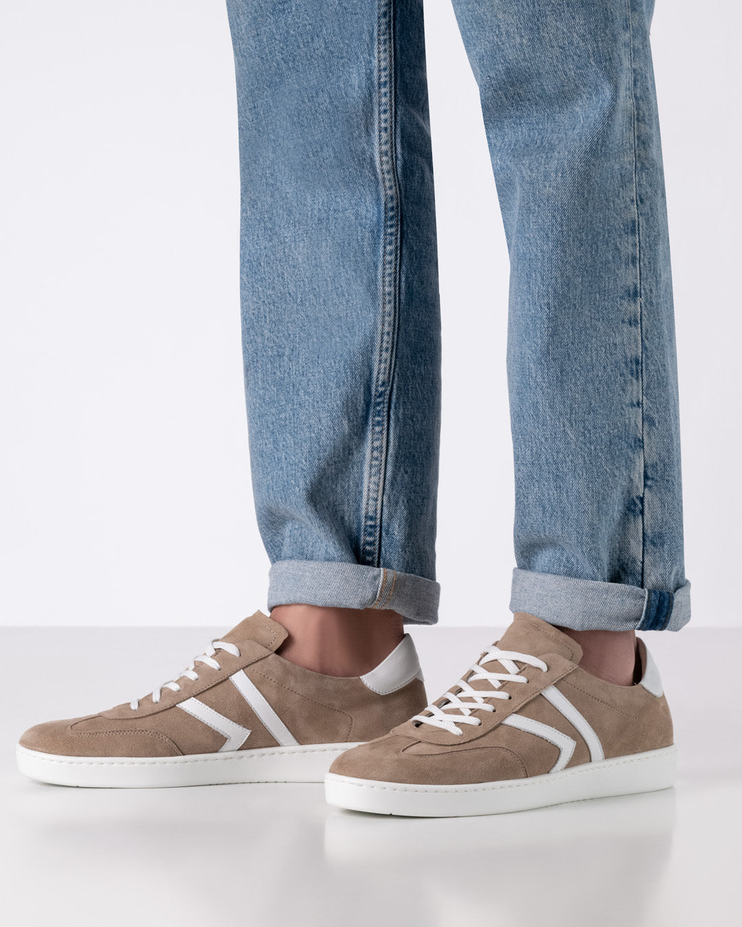 Werner Kern Salerno Velourleder / Nappaleder – braun / weiß