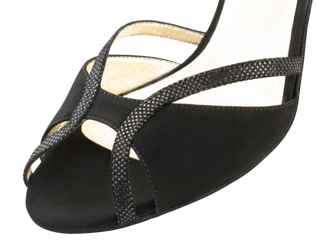 Nueva Epoca Shakira Samtziege  / Glanzvelour – schwarz